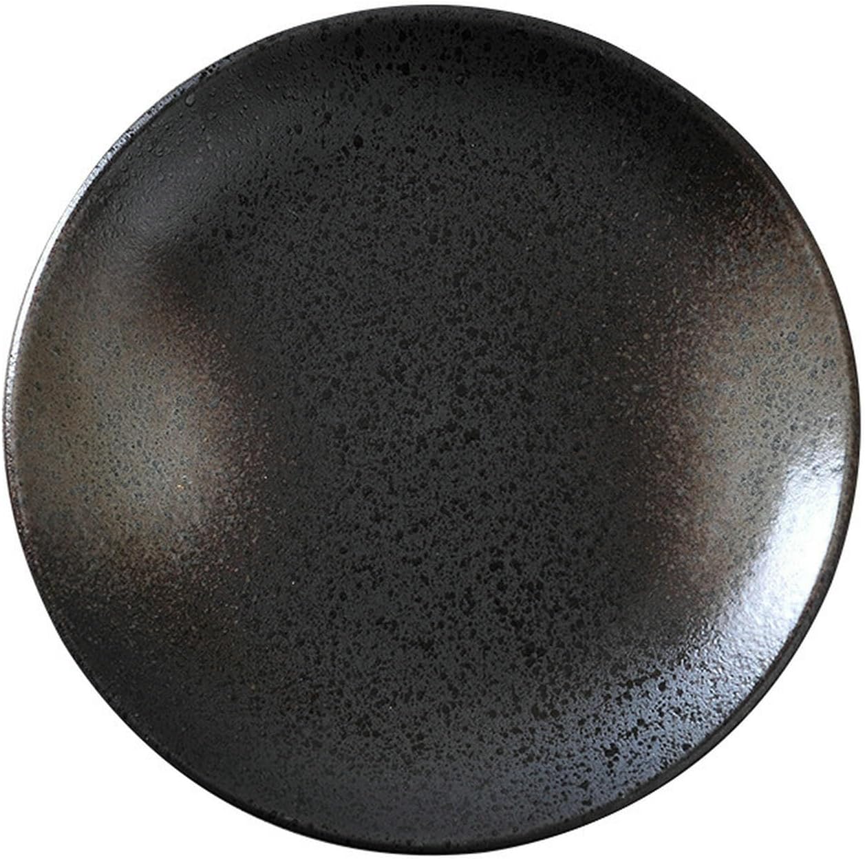 Ceramic Creative Steak Tray Western Home Retro Pasta Dish-Black -12 Inch 30Cm(Black-6In 15Cm)