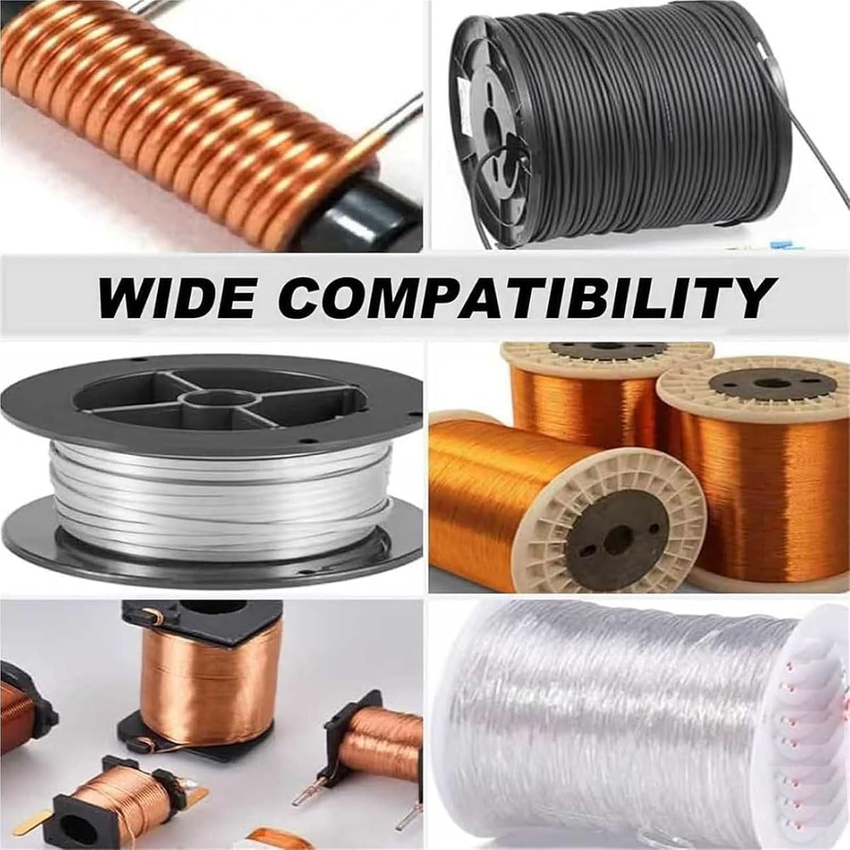 Coil Winding Machine, Cable Tube Amplifier Winding Machine Industrial Grade, Industrial Automatic Wind Wire Machines with LCD Screen, for Metal Wire, Fishing Line, Silk Thread