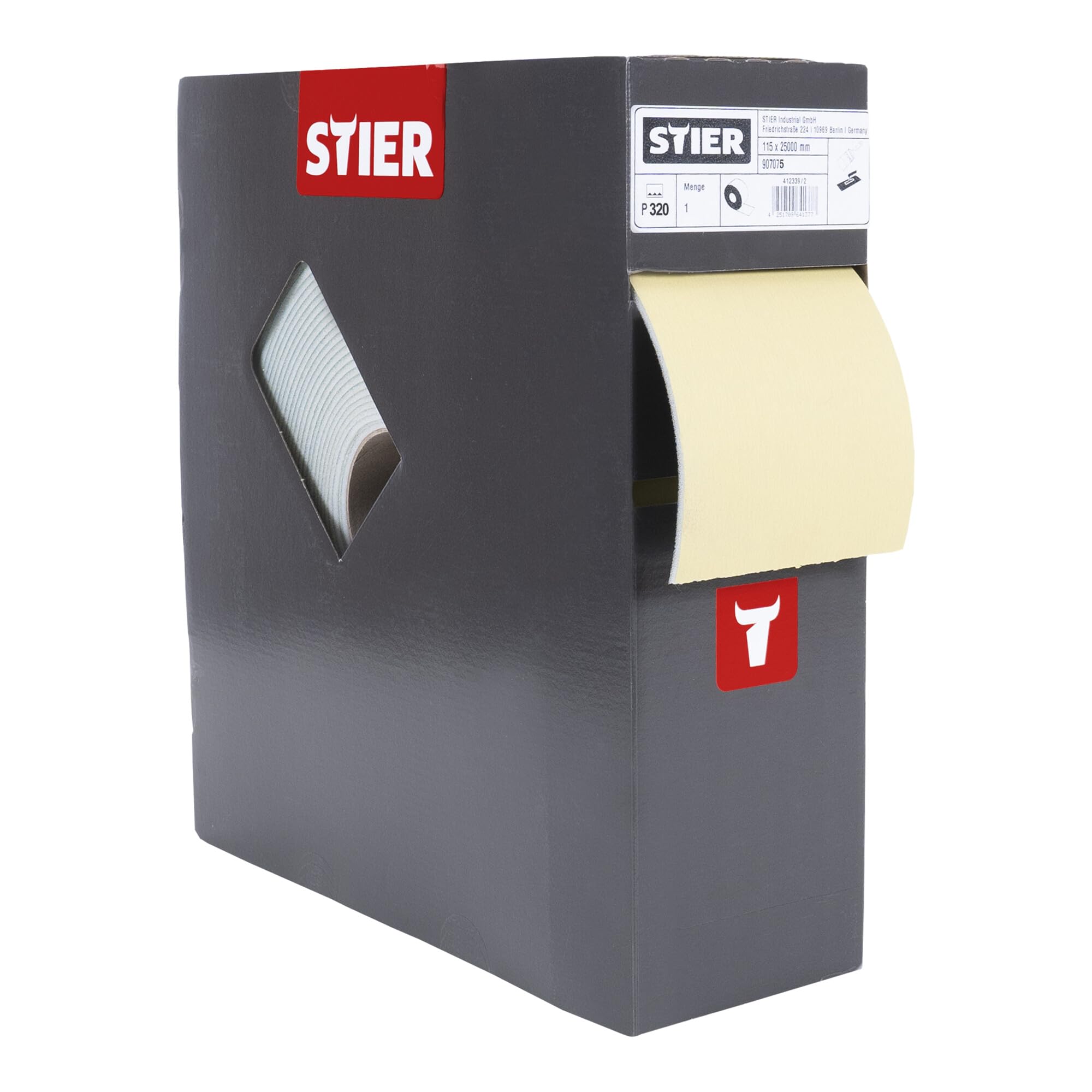 STIER Schleifpapier Auf Schaumunterlage P320