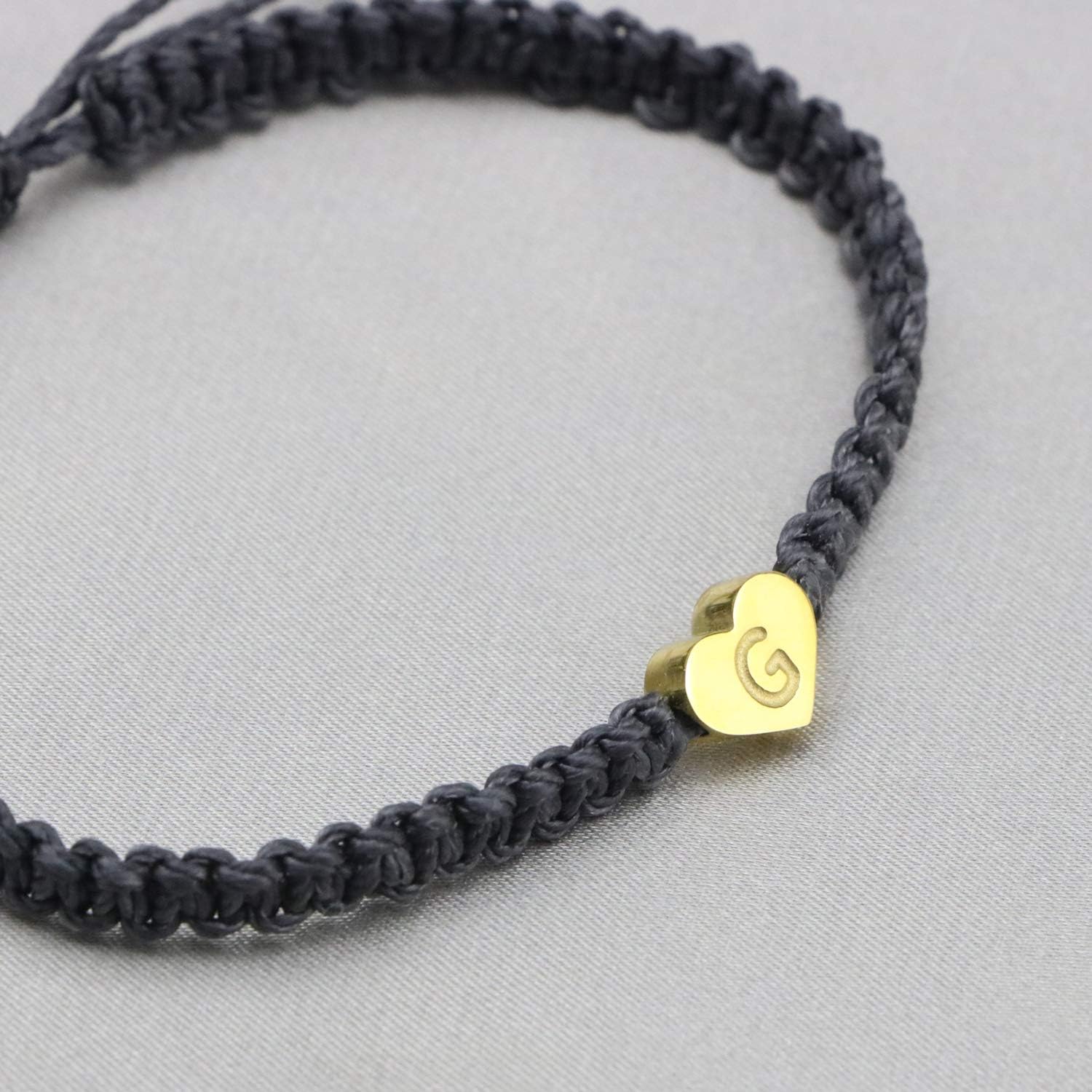 Dainty 18K Gold Initial B Letter Heart Charm Bracelets for Women Teen Girls Adjustable Bracelet Personalized Cute Tiny Unique Trendy Christmas Gifts for Mama Mum Daughter Granddaughter Grandma: Clothing, Shoes & Jewelry