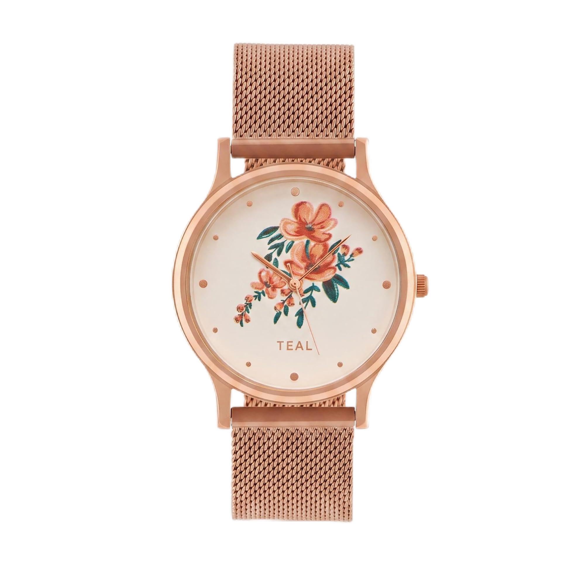 round dial analog watch for women|forest jade collection| stainless steel strap|gifts for women/girls/ladies |stylish fashion watch for casual/work