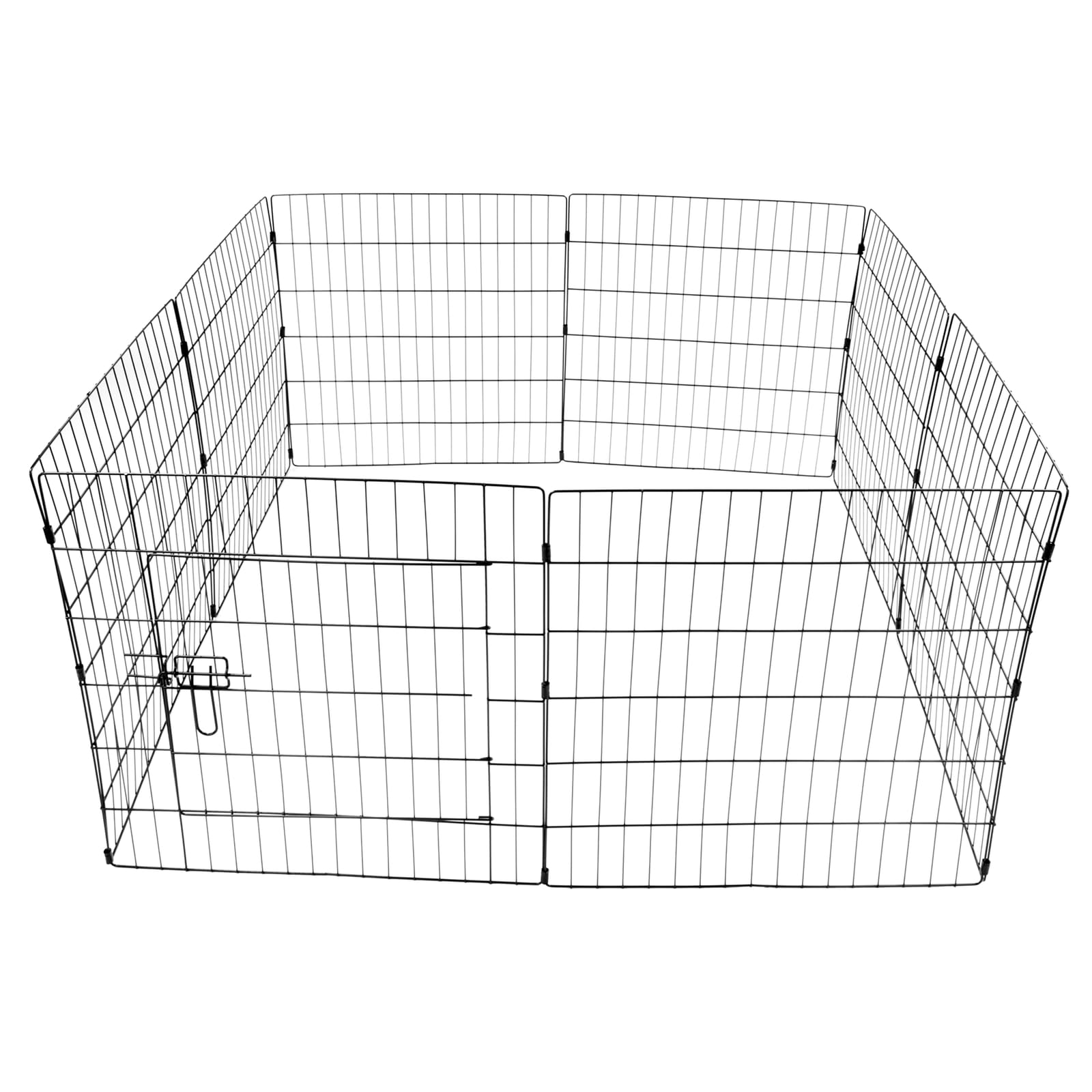 6 Panel Playpen Suitable for Dogs/Puppies/Cats & Rabbits foldable ideal for Indoor/Outdoor use puppy play pen (61cm,Silver) (Double Extra Large (6 Panels) : L61 x H122 cm)
