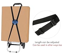 Vista 6 de Correas de equipaje, bolsa elástica para añadir una bolsa, maleta fácil de viajar, correa elástica (azul)