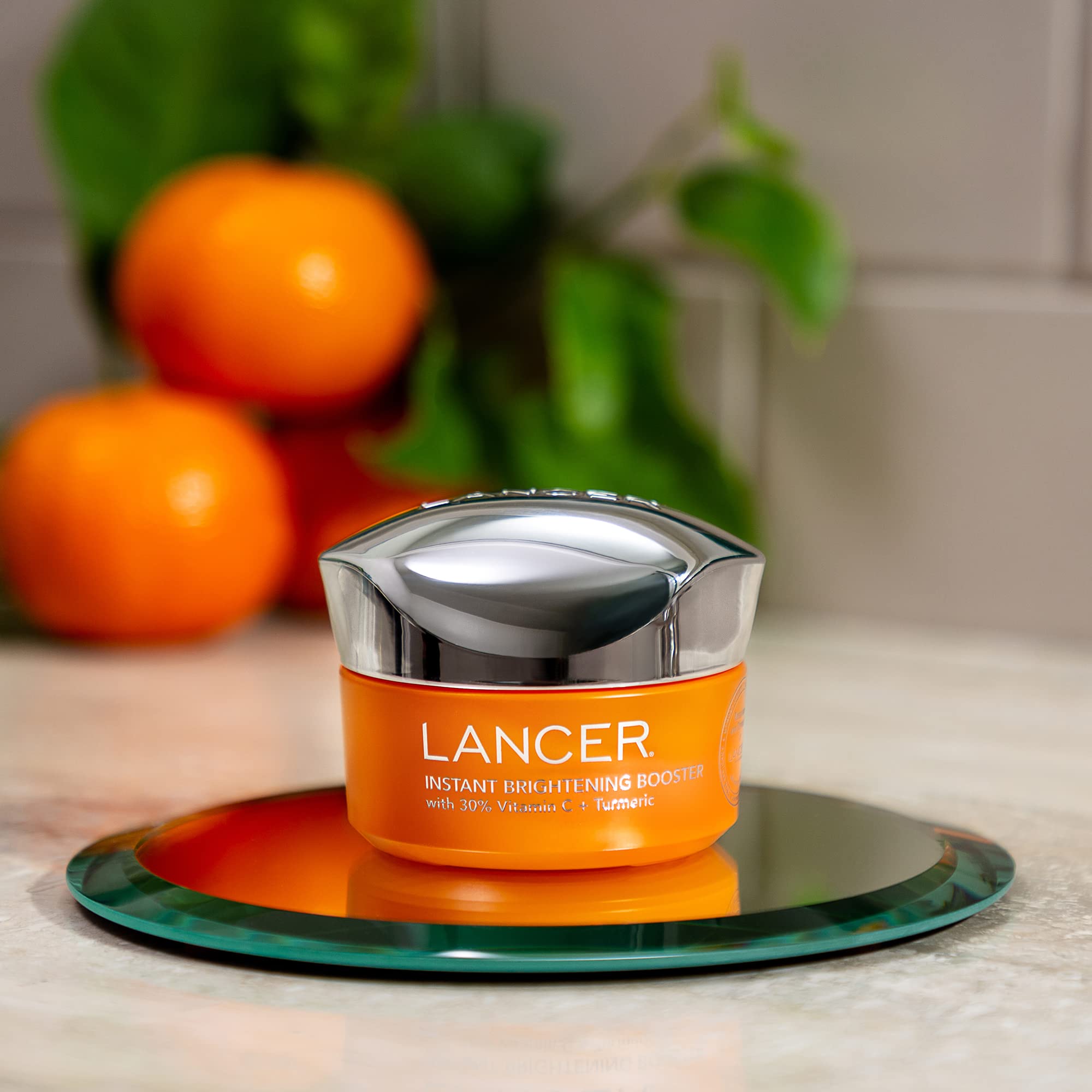 Lancer Skincare Instant Brightening Booster with 30% Vitamin C and Turmeric, Exfoliating Anti-Aging Night Cream, 1.7 Fluid Ounces