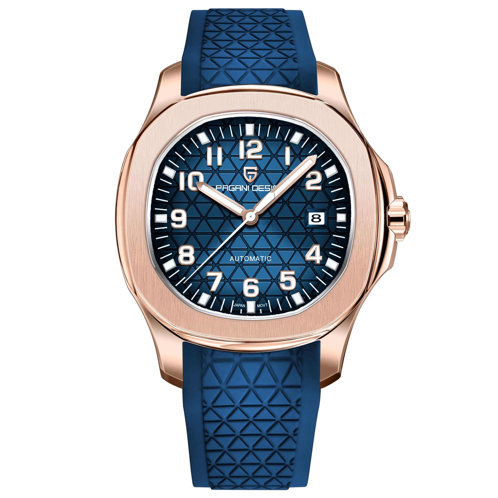 TYBERLEY Pagani Design Elegant Men's Automatic Mechanical Watch Octagonal Stainless Steel…