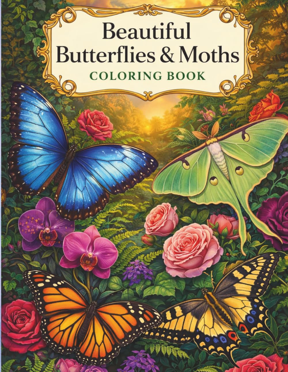 Beautiful Butterflies & Moths Coloring Book