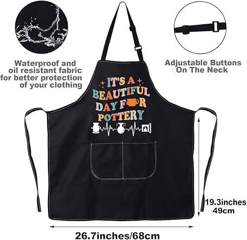 Miniatura 2 de JNIAP Delantal de cerámica - Delantal de artista y maestro - Hermoso día para cerámica