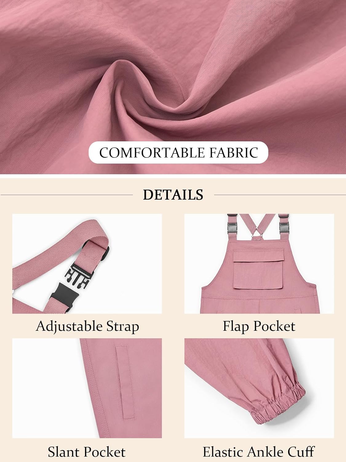 Haloumoning Girls Bib Overalls Summer Outfits Adjustable Strap Long Pants Casual Rompers Jumpsuits with Pockets 5-14 Years - Image 5