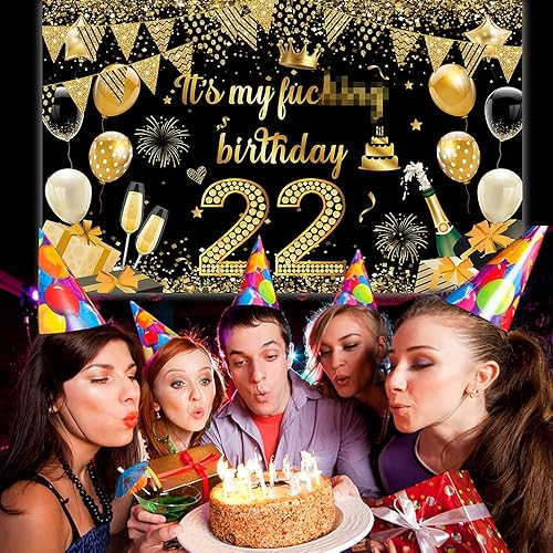 Miniatura 3 de Fondo de pancarta con texto en inglés "It's My Birthday", fondo grande para decoraciones de fiesta de cumpleaños, divertidos suministros de