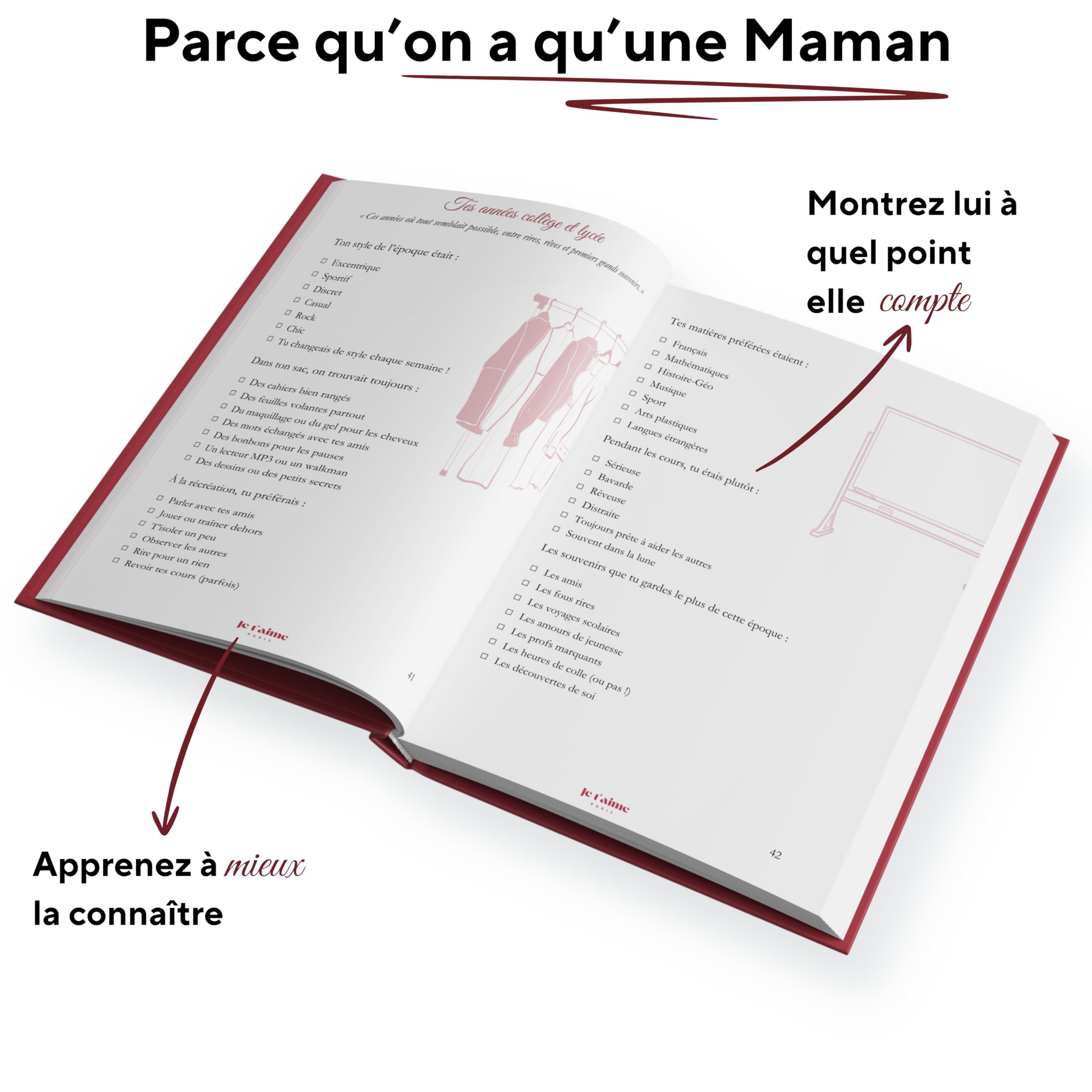 Maman, raconte-moi ton histoire, Livre à compléter pour maman, Journal de souvenirs avec questions guidées, Cadeau Fête des Mères, anniversaire, Noël