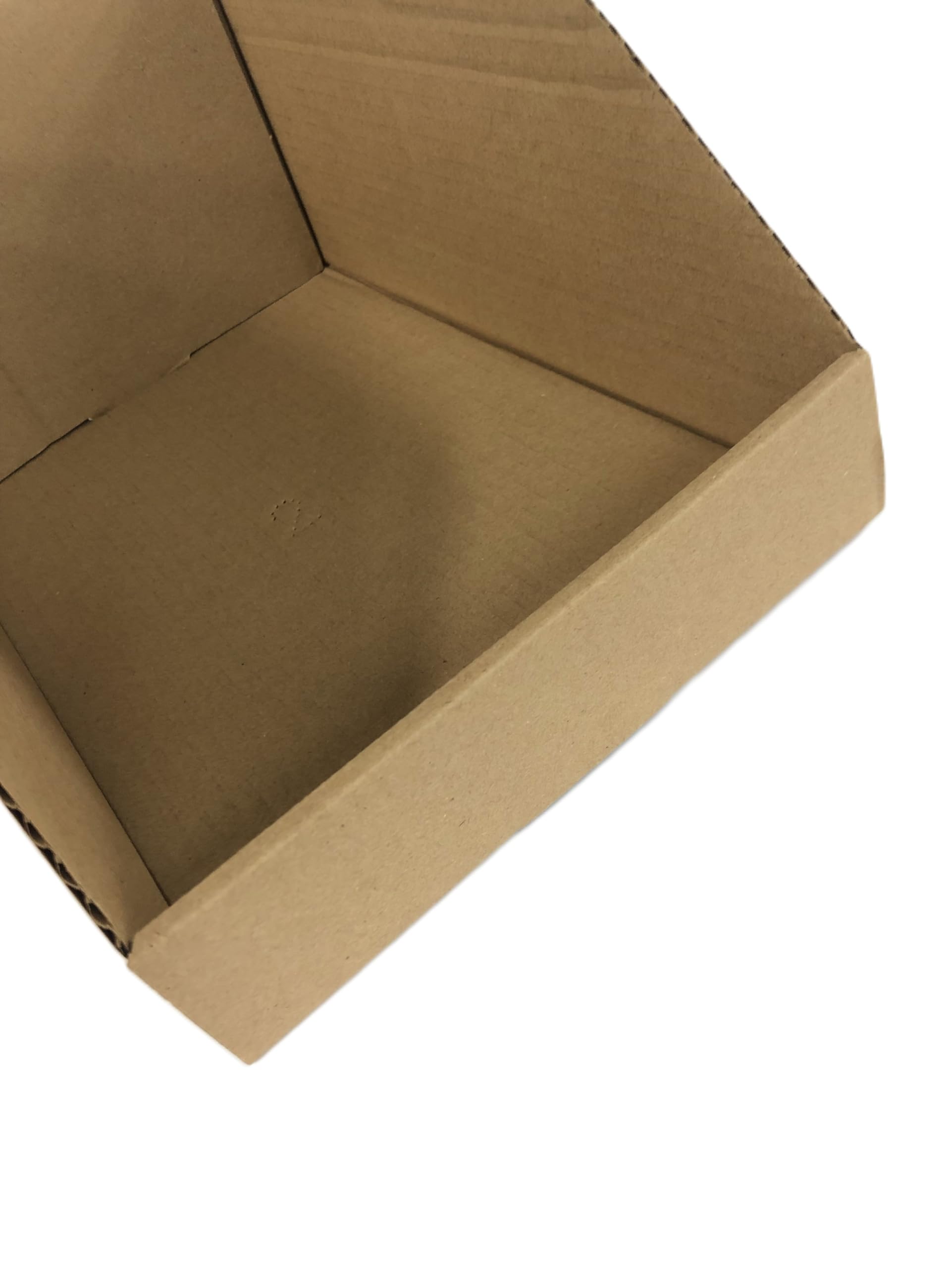 Pack de 50 bacs de stockage à bec en carton , 300x200x150 mm, couleur marron