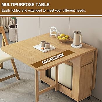 Amazon｜AVFORA 折りたたみダイニングテーブル、ドロップリーフ