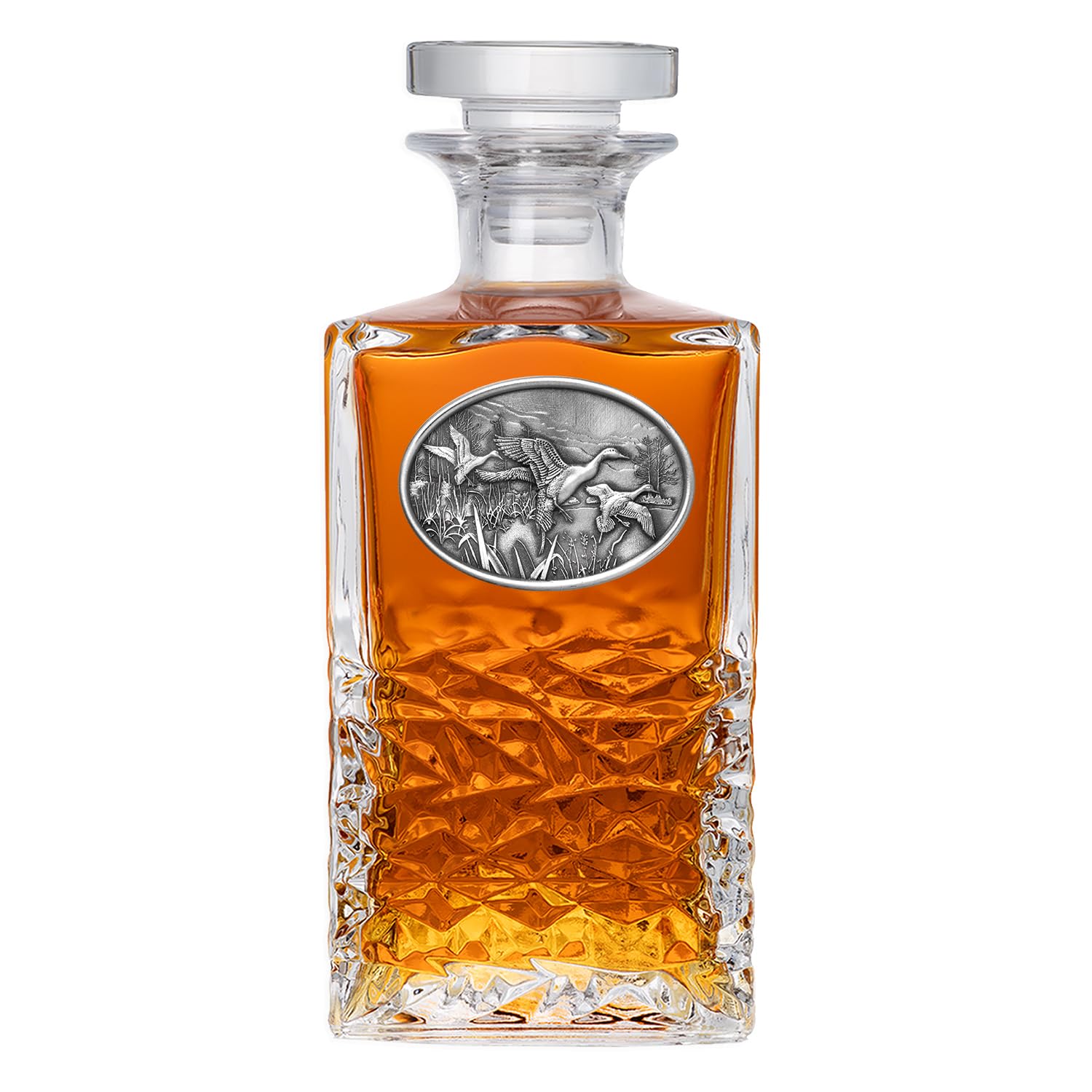 Heritage Pewter Pintail Duck Heritage Decanter | 25 OZ Liquor Pourer | Expertly Crafted Pewter Glass