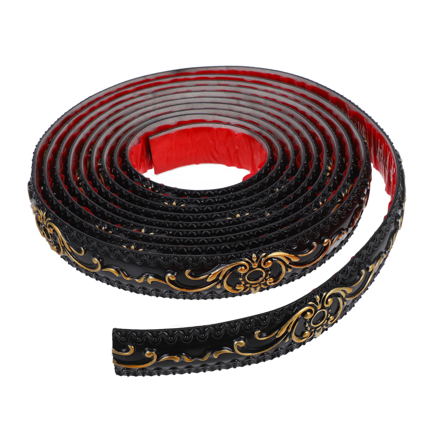 Moldura de Pared Autoadhesiva de Pvc Negro Textura Realista