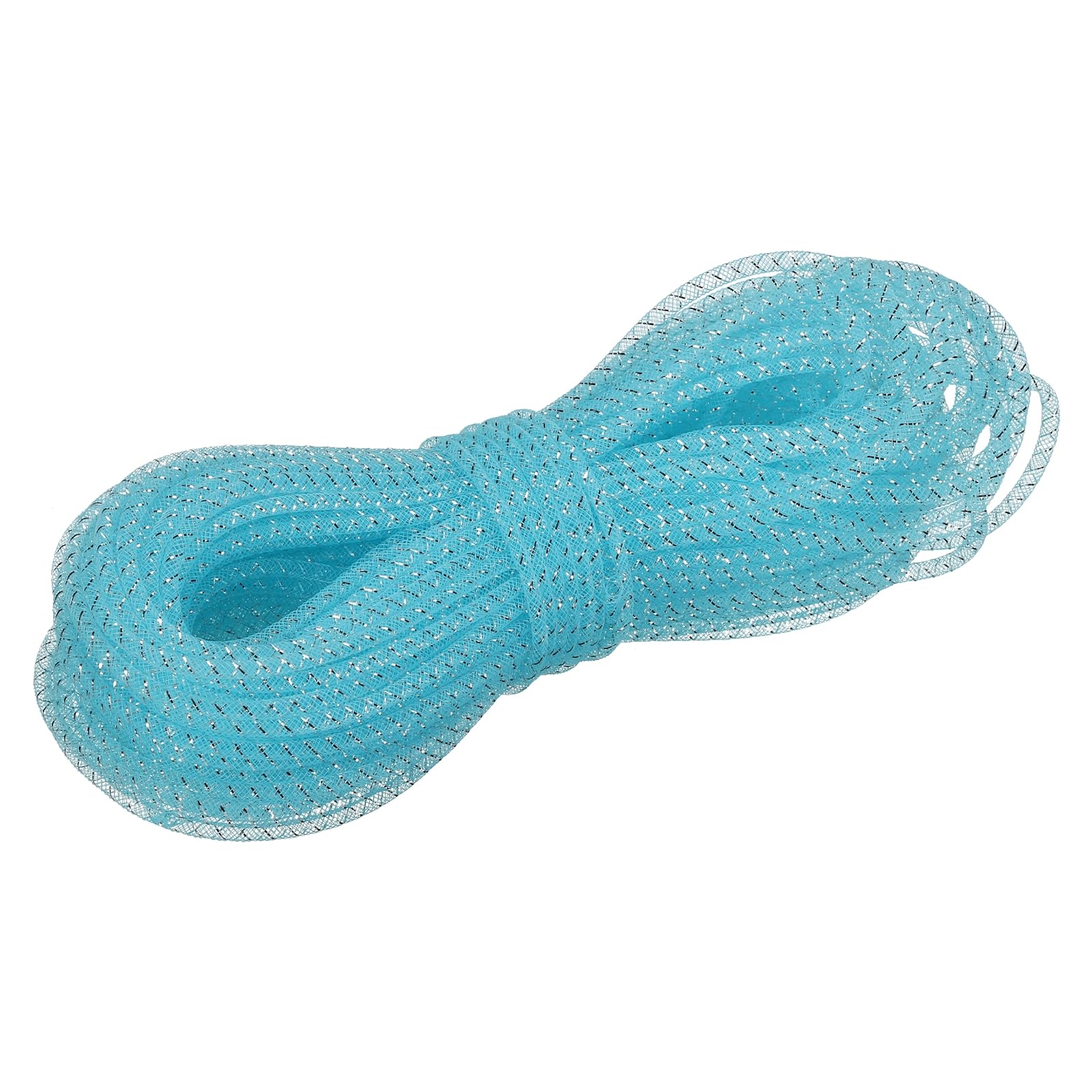 QUARKZMAN 15 Yards Mesh-Rohr 1/3 Zoll Dekor Schlauch Flex für Kranz, Geschenk, Dekorationen Geburtstag und Hochzeitsfeier, DIY Handwerk – Milchig Weiß