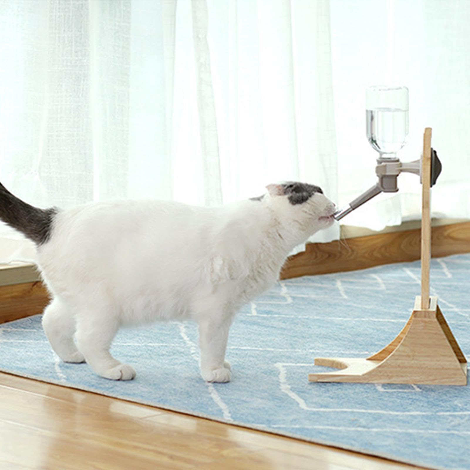 Hamster Trinkflasche mit Ständer Höhenverstellbarer Holzständer,