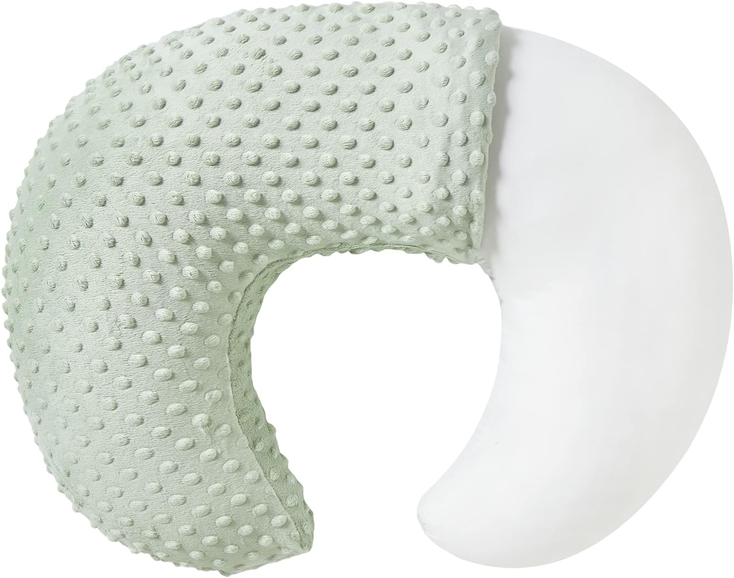 Baby Nursing Pillow and Body Positioner with Premium Slipcover for Breastfeeding for Baby Boys and Girls, Feeding Pillow with Breathable Comfortable Pillowcase (Green)