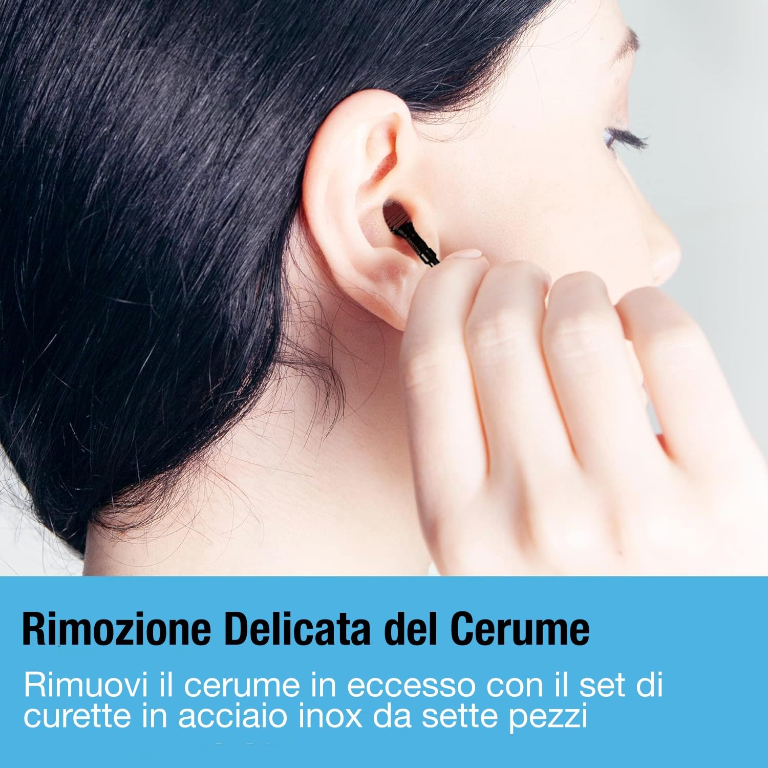 Tilcare Strumento per la Rimozione Cerume con Telecamera - Sistema per Irrigazione dell'Orecchio per Adulti e Bambini - Include Bacinella, Siringa, Kit Curette, Asciugamano e 30 Punte Monouso