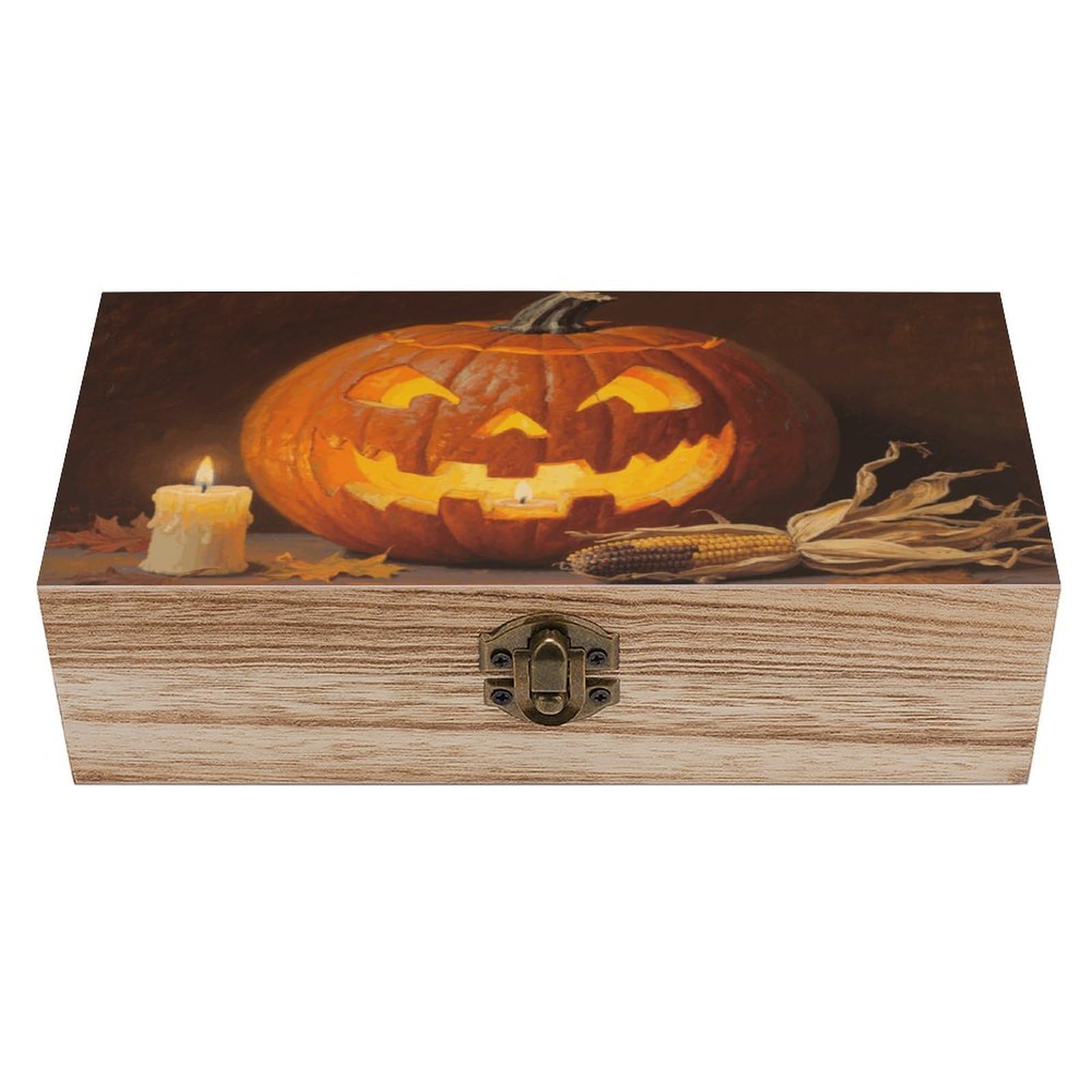 FodPand Decorative Keepsake Box Wooden Storage Boxes with Hinged Lid Handmade Pumpkin Wood Organizer Memory Treasure Box for Jewelry Craft Card Photo Storage Wedding Bridal Shower Gifts