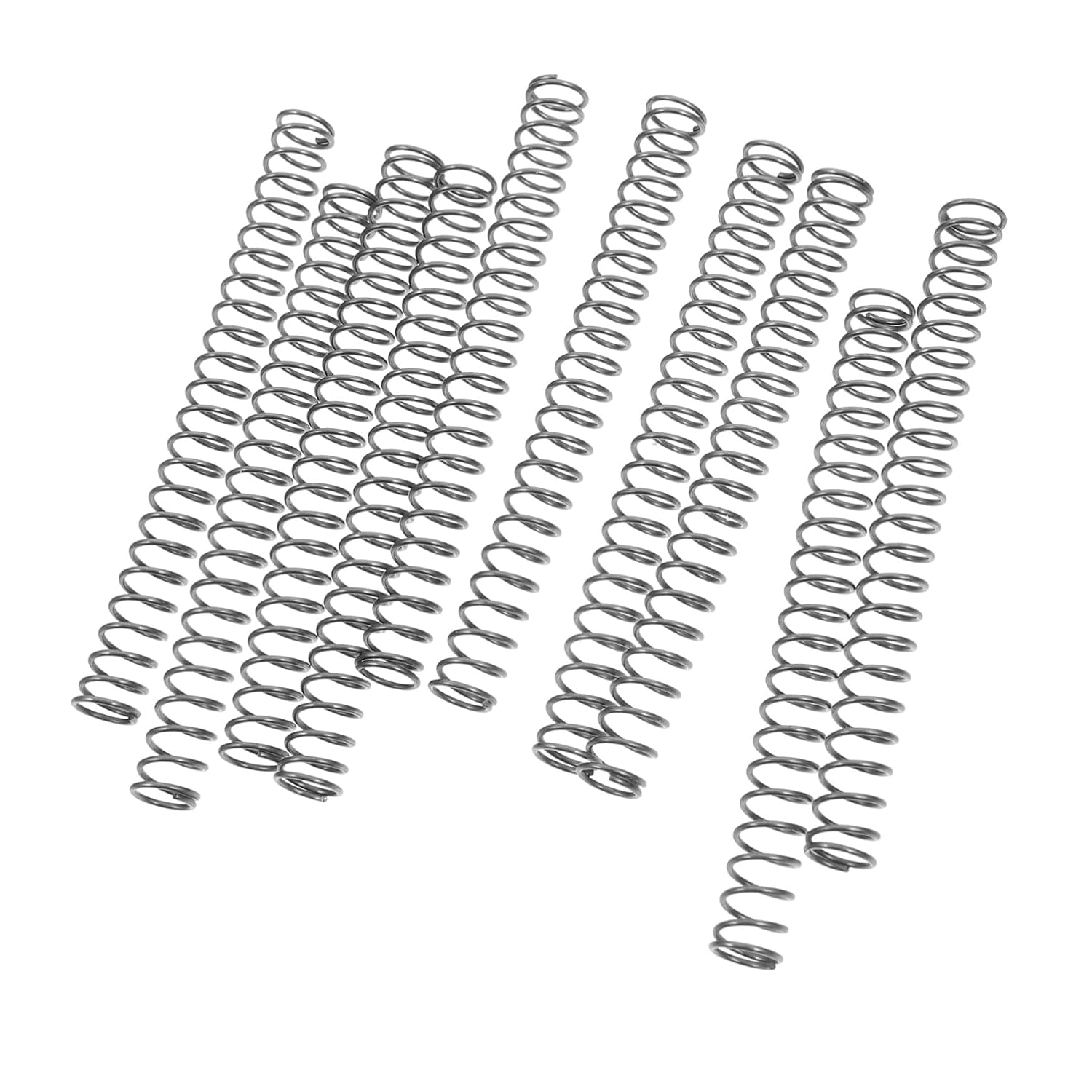 10pcs Iron Compression Springs Wire Outer Height Mechanical Coil Springs for DIY Repairs Rust-Resistant Standard Parts