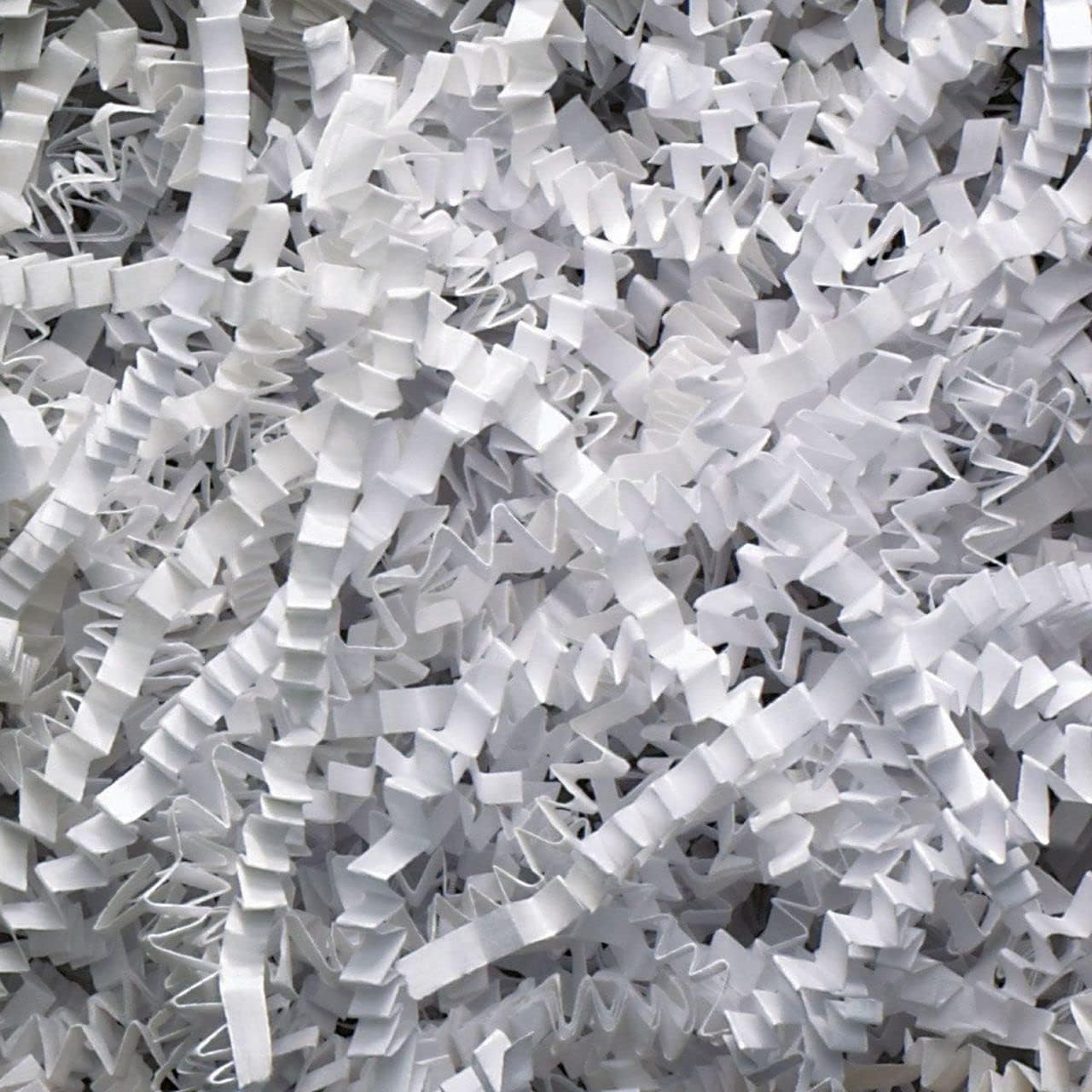 Shredded Crinkle ZigZag Kraft Paper, White, 1kg