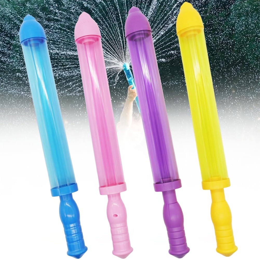 Firework Water Guns, 500ml Capacity Water Blasters, Romantic Water Squirters for Summer Beach Pool Party, Outdoor Water Play Toys for Adults-4Pcs