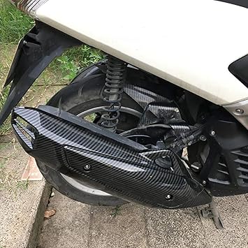 VMS INDIA Carbon Fiber Exhaust Muffler Pipe Heat Shield for YAMAHA NMAX155 NMAX 155