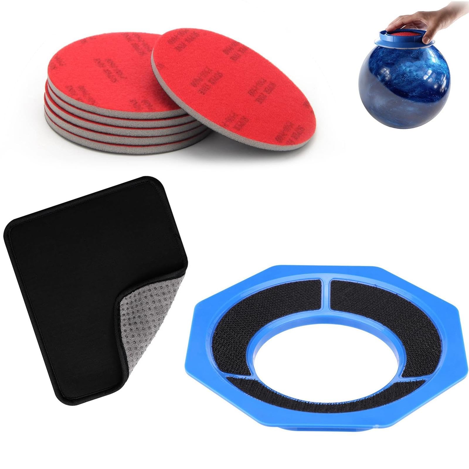 Baoblaze Set di tamponi abrasivi per Bowling e Bowling, Accessorio Multifunzionale per la Pulizia, Ideale per Principianti, Strumento di Manutenzione di