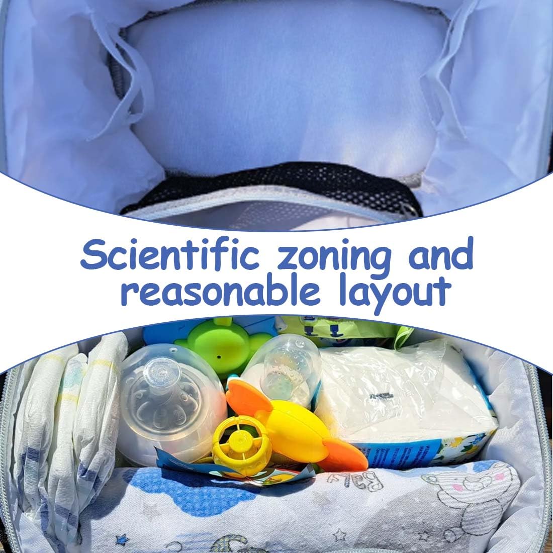 Organizador universal para cochecito de bebé - Organizador grande para cochecito de bebé - Bolso multifuncional para cambiar pañales - Práctico bolso para cochecito.
