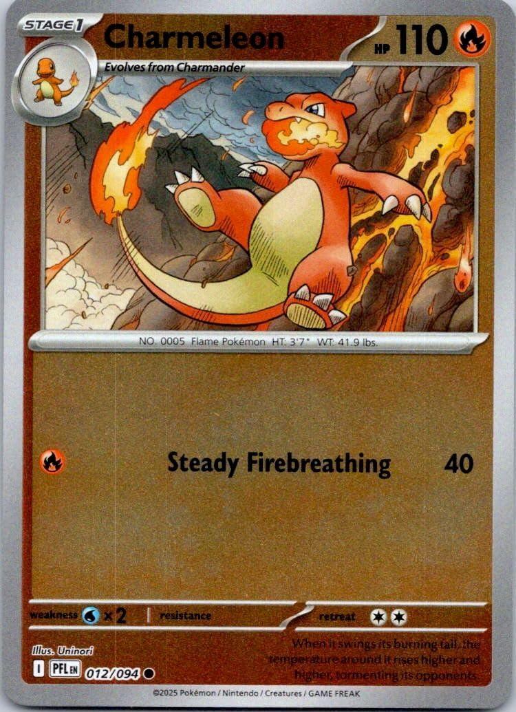 Charmeleon 012/094 – Phantasmal Flames - Reverse Holo - NM/M Card