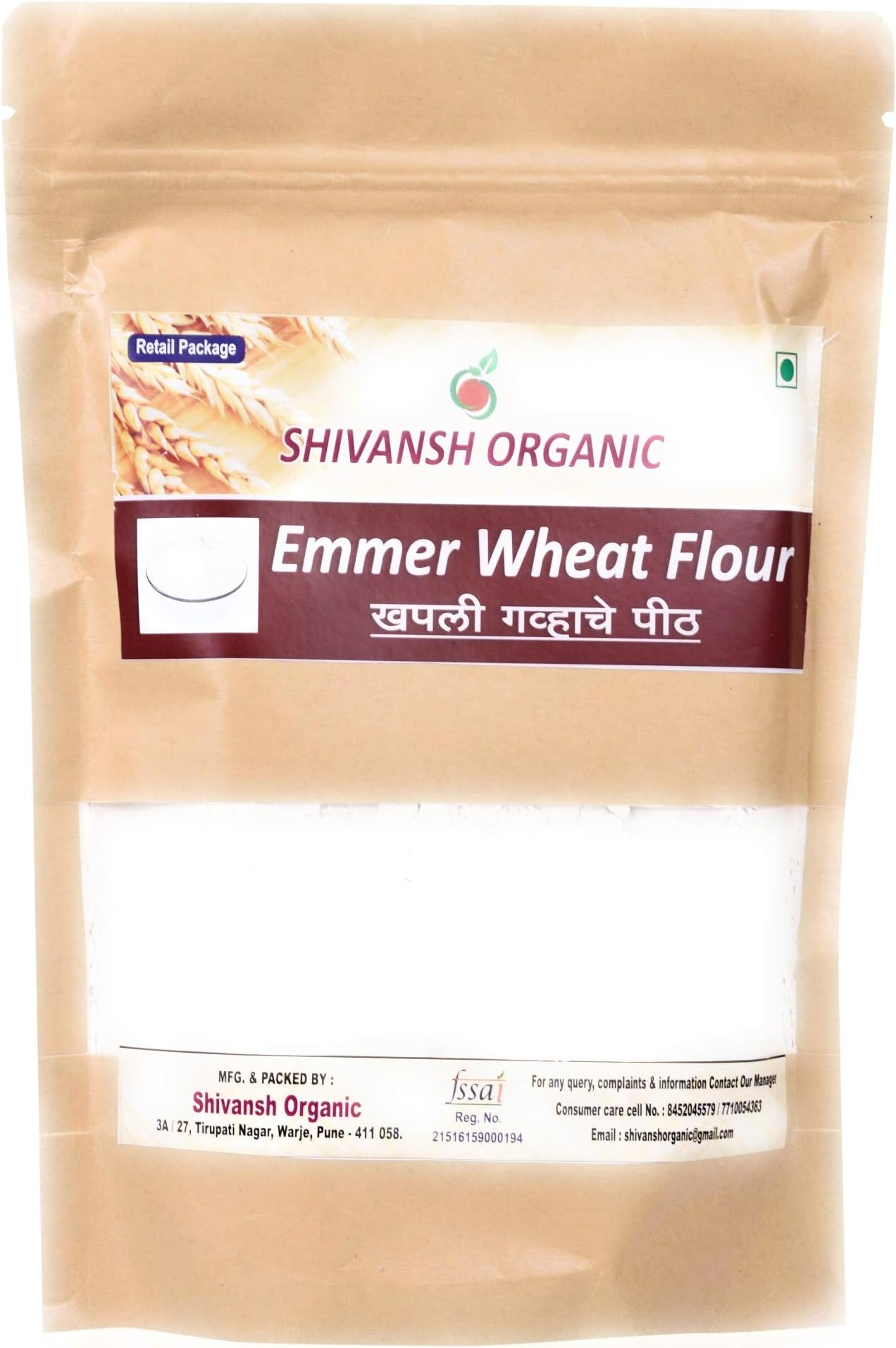Shivansh OrgAnic Emmer/khapali Wheat Flour - 1 Kg