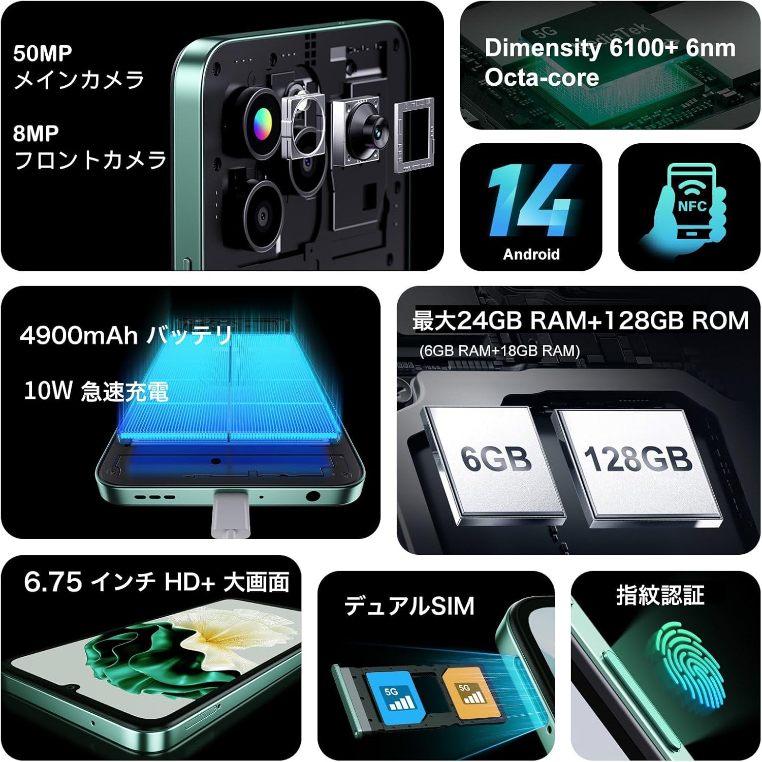 FOSSiBOT S1 Dual SIM and Fingerprint Sensor