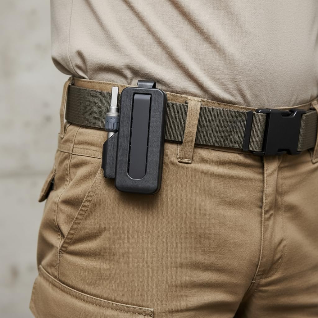 HoldMyGear Belt Clip Holder - Compatible with Leatherman Bit Kit and Ratchet Driver Extender (Precision-Fit Belt Mount Holder, Fits Belts 1.5" Wide) image 5