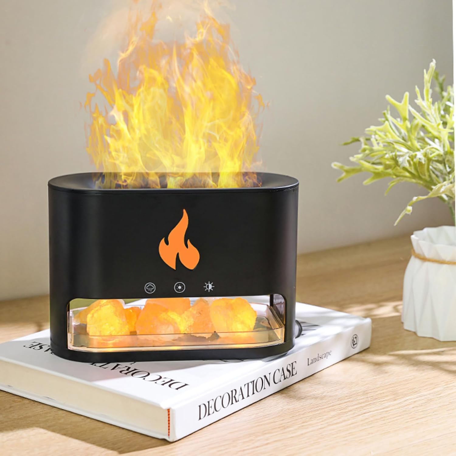 250ml 7 Colors Flame Aromatherapy Air Diffuser Essential Humidifier | 7 Colors Flame Aromatherapy, Essential Oil Diffuser, Home Use, Office Use, Gift
