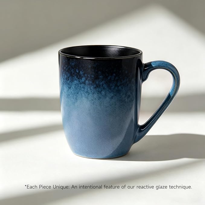 Set de 6 mugs grandes de cerámica MONITO azul 14oz miniatura 4