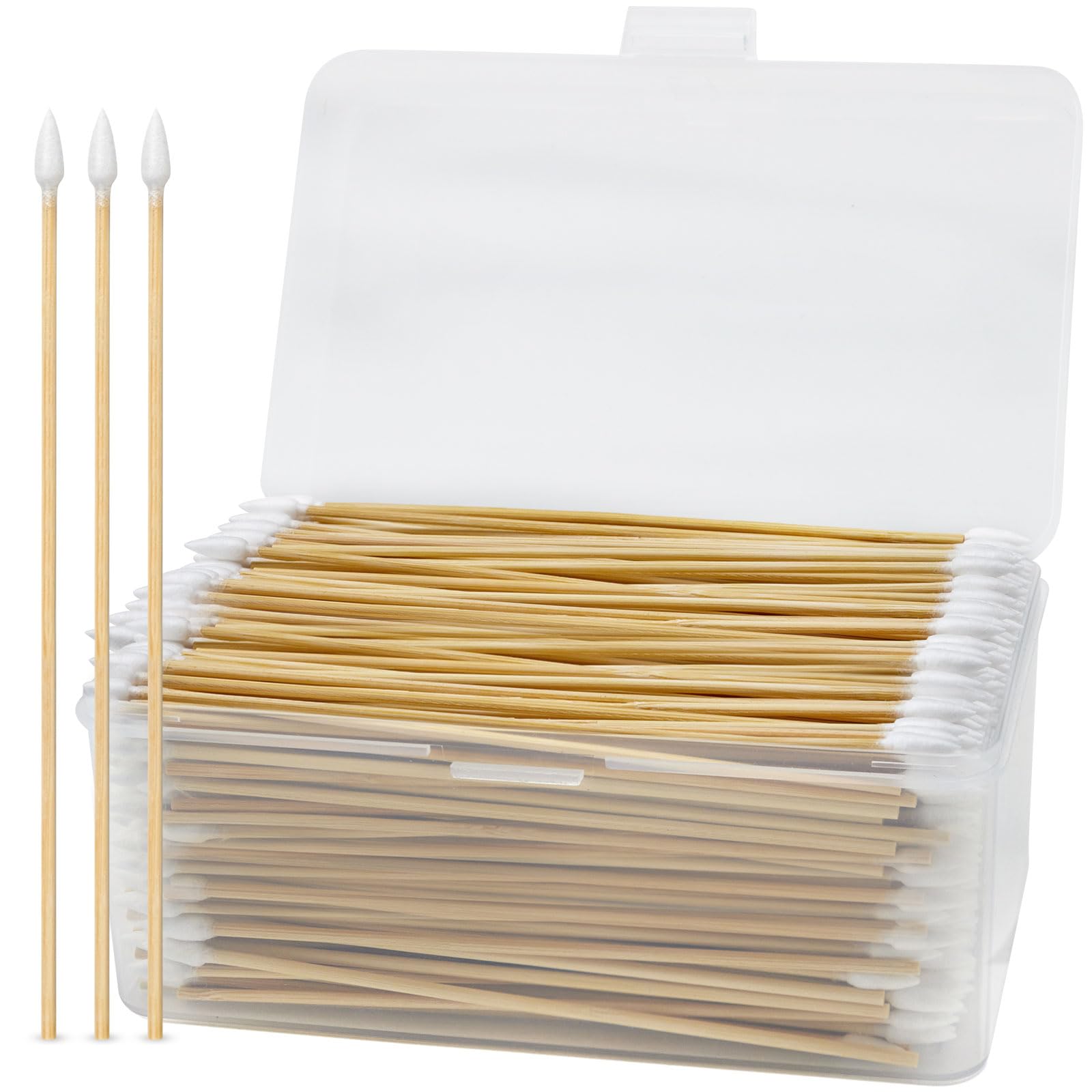 1000/500 Pcs Precision Pistol Swabs, Durable Stem, 6 Inch Pointed Swabs - Lint Free, Highly Absorbent for Gun Cleaning
