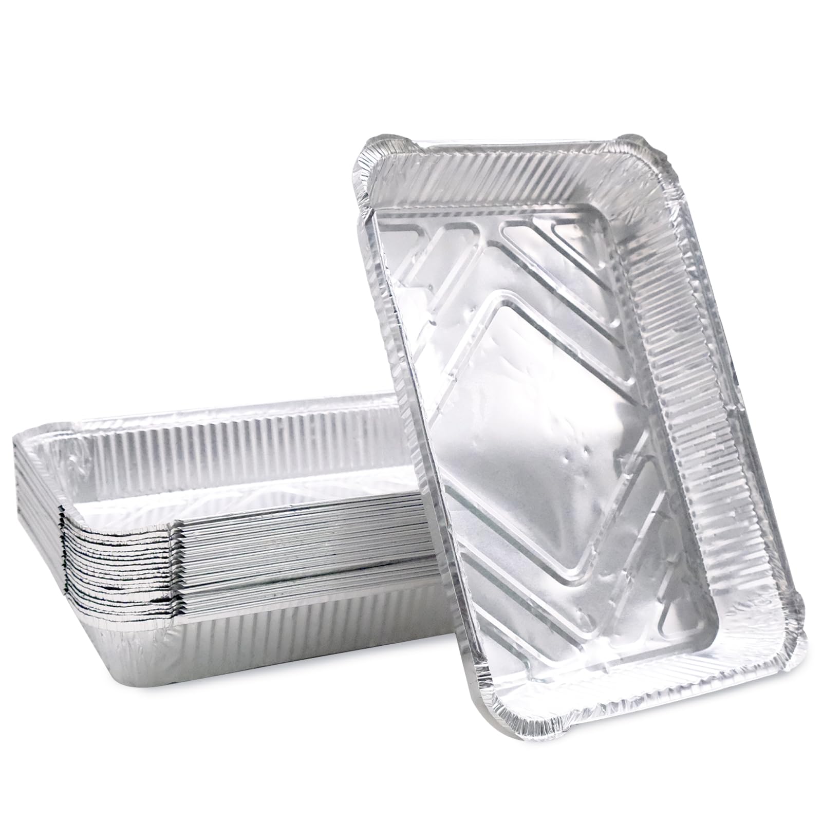 Mudoulu 20 Stück Aluschalen Grill, 31,5 x 21,5 x 5 cm Grillschalen für Gasgrill Holzkohlegrill Backofen, Alu Grillschalen für Fleisch Fisch Gemüse