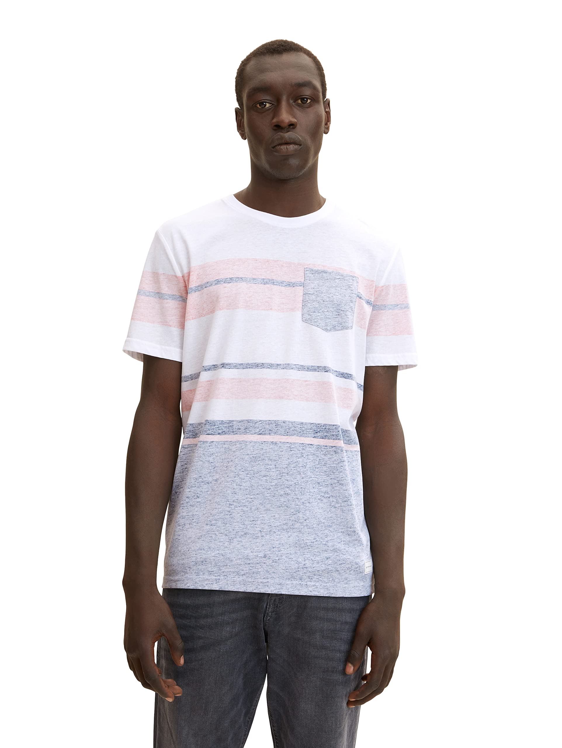 TOM TAILOR Men's 1031573 T-Shirt, 20000-White, XXS