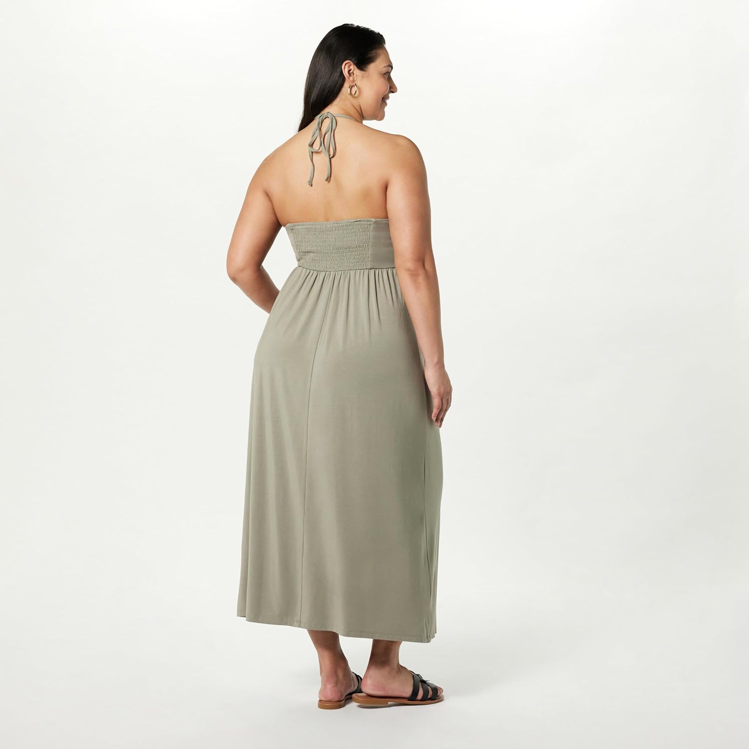 The Drop Womens Kapri Gathered Halter Dress - Image 6