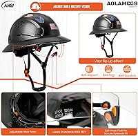 Vista 39 de Carbon Fiber Pattern Full Brim Hard Hat with Visor-OSHA Approved Construction Safety Helmet for Men Women,ANSI Z89.1 Vented Reflective Hardhat with