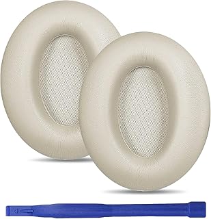almohadillas para orejas de repuesto compatibles con auriculares Sony WH-1000XM3, piel suave Protien (platino)
