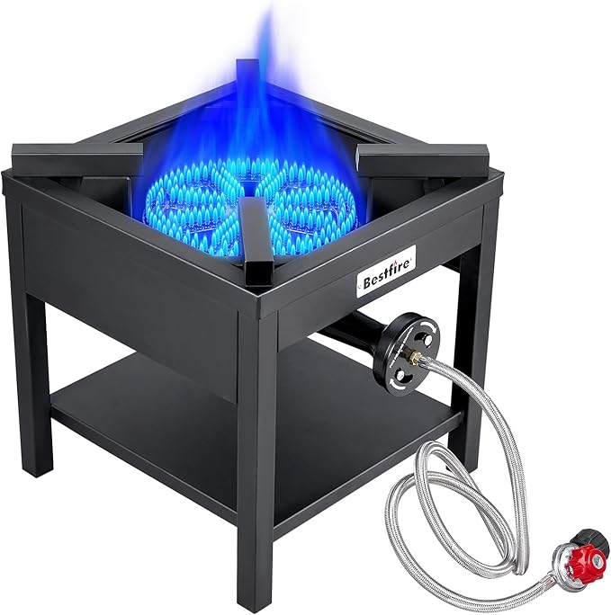 Bestfire 260,000 BTU Outdoor Propane Gas Stove with 0-20 PSI