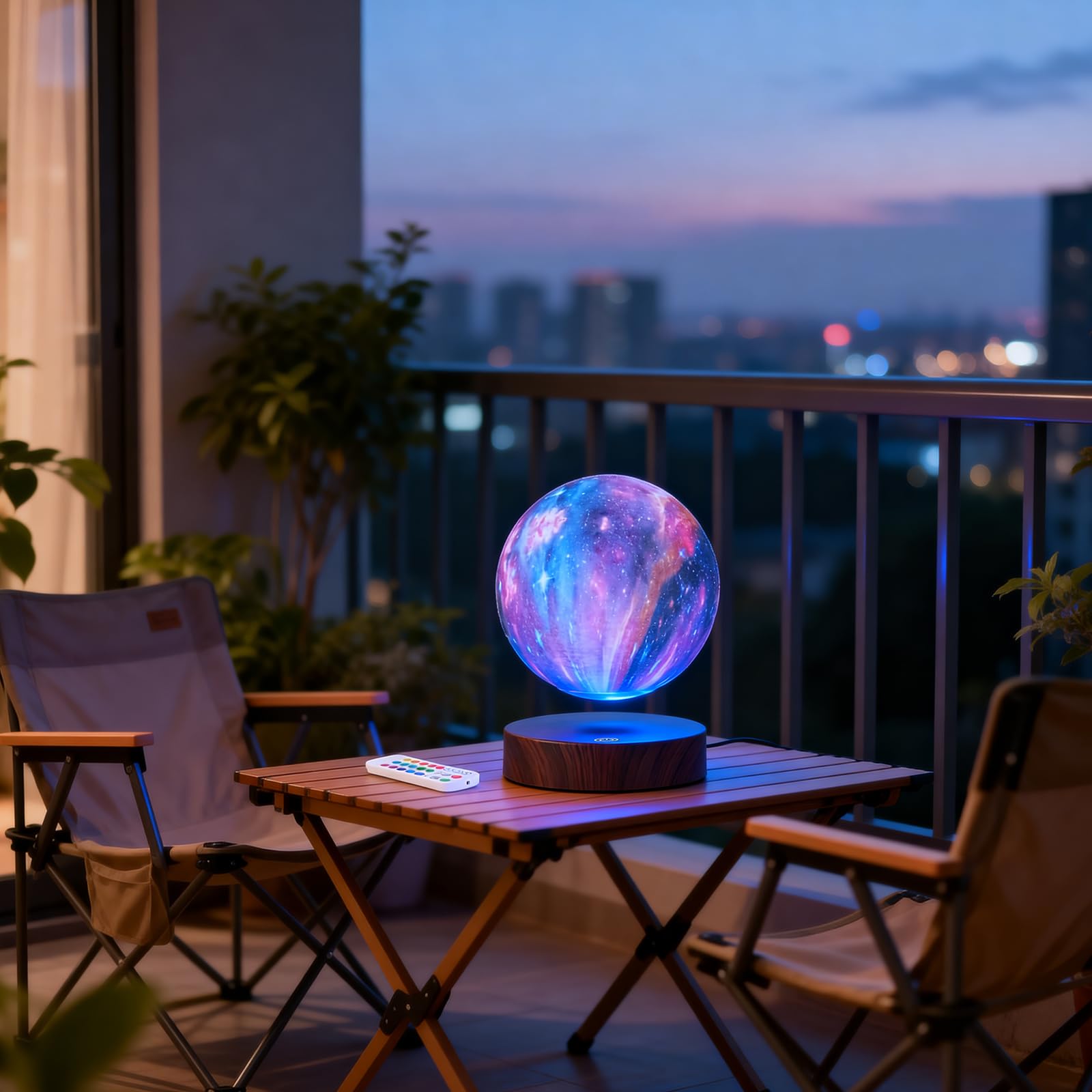 Lámpara de luna flotante y flotante, lámpara LED flotante magnética impresa en 3D, modo de visualización de luna giratoria, luz de estado de ánimo flotando y girando en el aire, decoración fresca para