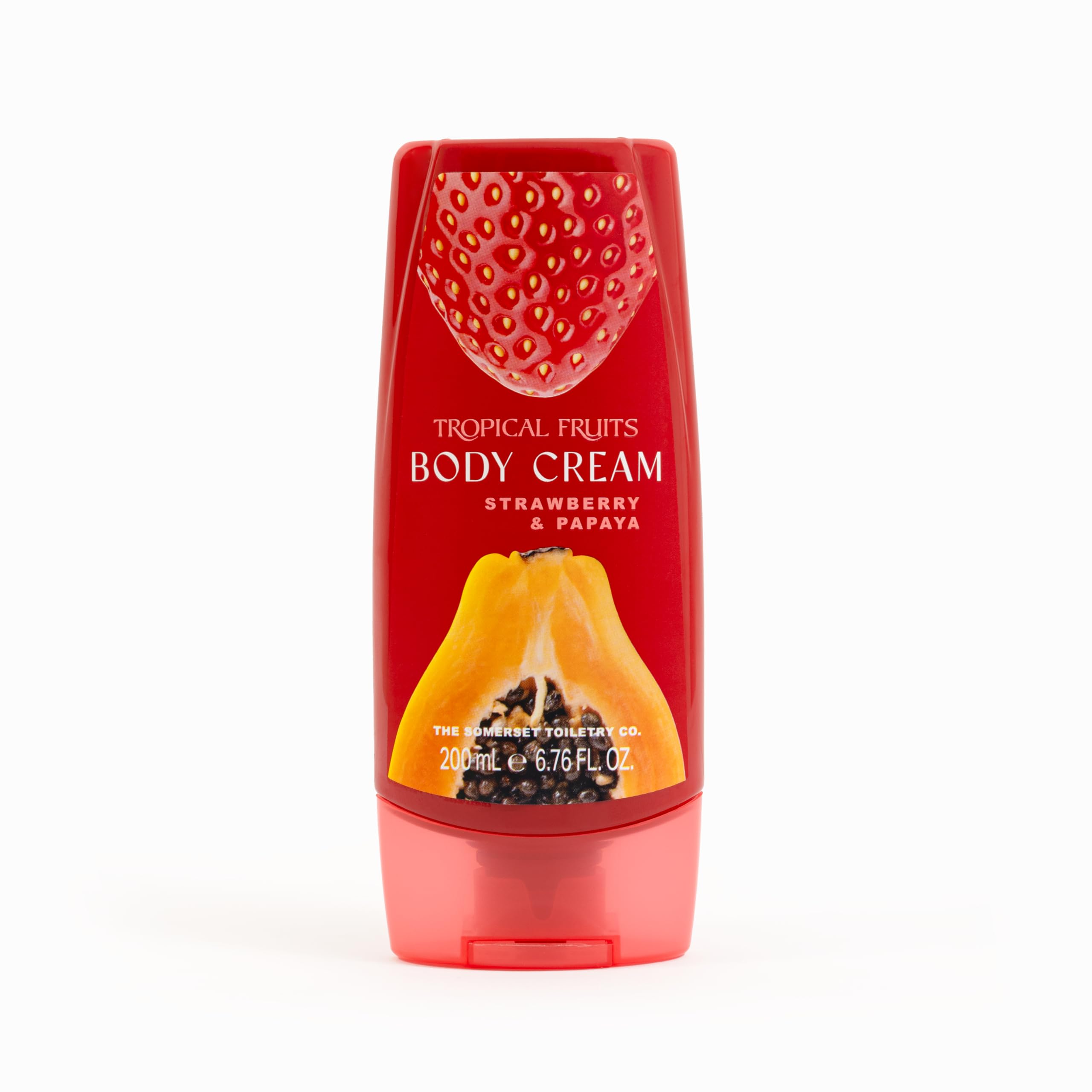 Tropical Fruits Strawberry Papaya Body Cream Hydrating Moisturiser 200ml