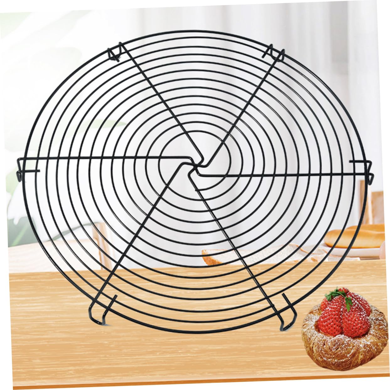 POPETPOP Multi Purpose Baking Rack Wire Cooling Rack for Cakes Cookies and Biscuits Durable Bake Tool for Kitchen for Cooling Drying and Storing Capacity Design