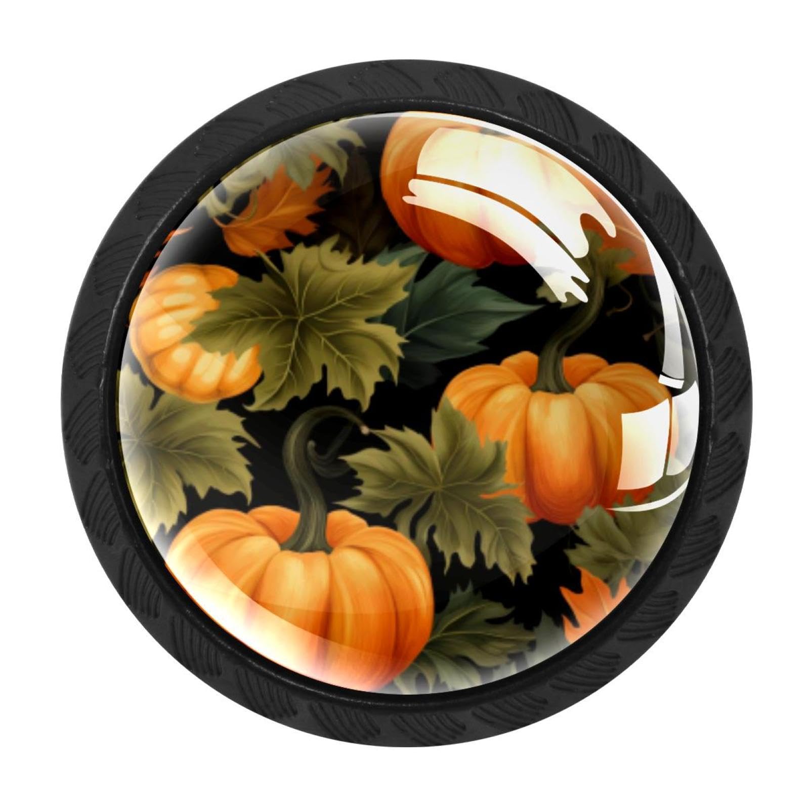 CHENZZZZ 4 Pack Thanksgiving Pumpkin Drawer Knob Cabinet Hardware