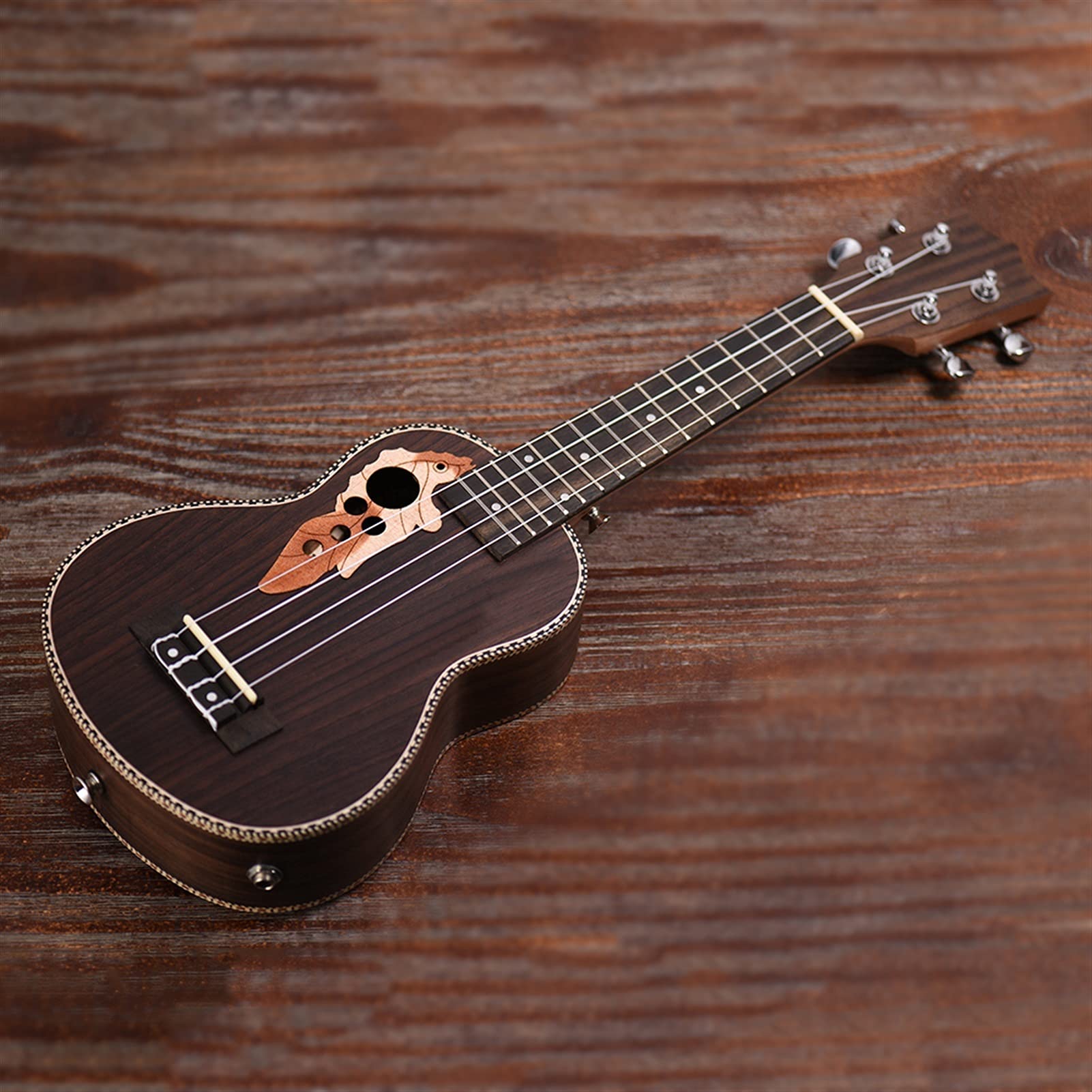 Ukulele Bausatz Konzert-Ukulele Fichte Ukelele 21" Ukulele Akustisch Mit Ukulele Bag 15 FRET 4 Saiten Musikinstrument Mit Eingebautem EQ.Abholen (Size : Combination A)