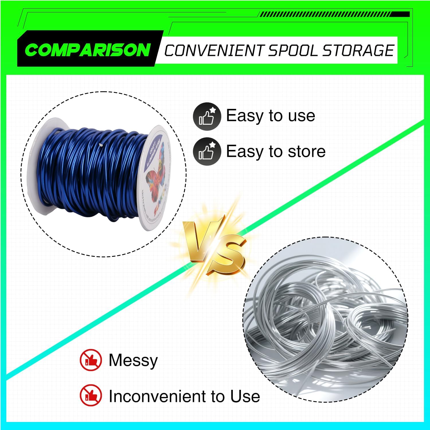 Sunkoo 10 Gauge 2.5mm Sapphire Blue Aluminium Craft Wire,65.6Ft Bendable Wire for Jewellery Making Sculpting, Floristry - Image 3