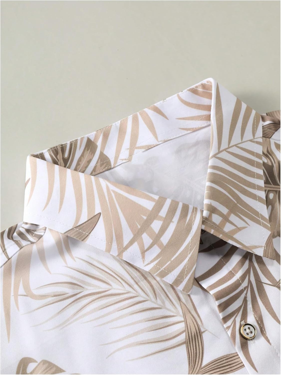 GORGLITTER Men's 2 Piece Cruise Outfits 2026 Tropical Print Short Sleeve Button Down Hawaiian Shirt and Matching Shorts Sets - Image 3