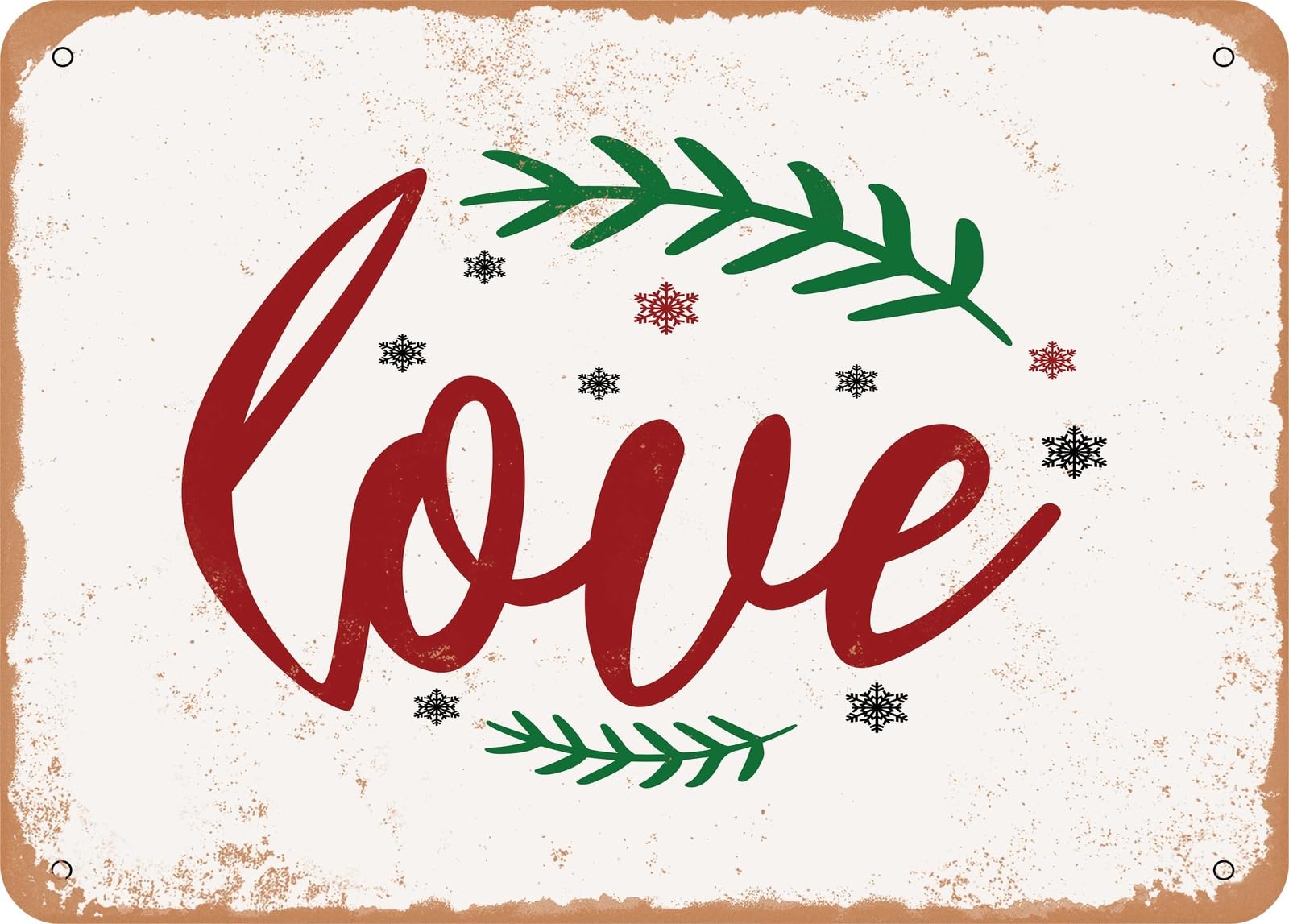 Miaomansenstore Metal Sign - Love9 - Vintage Rusty Look Sign Home Decor